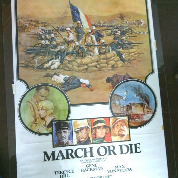 March or Die Vintage Original Movie Posters Authentic Originals Genuine Theater - Picture 7 of 16